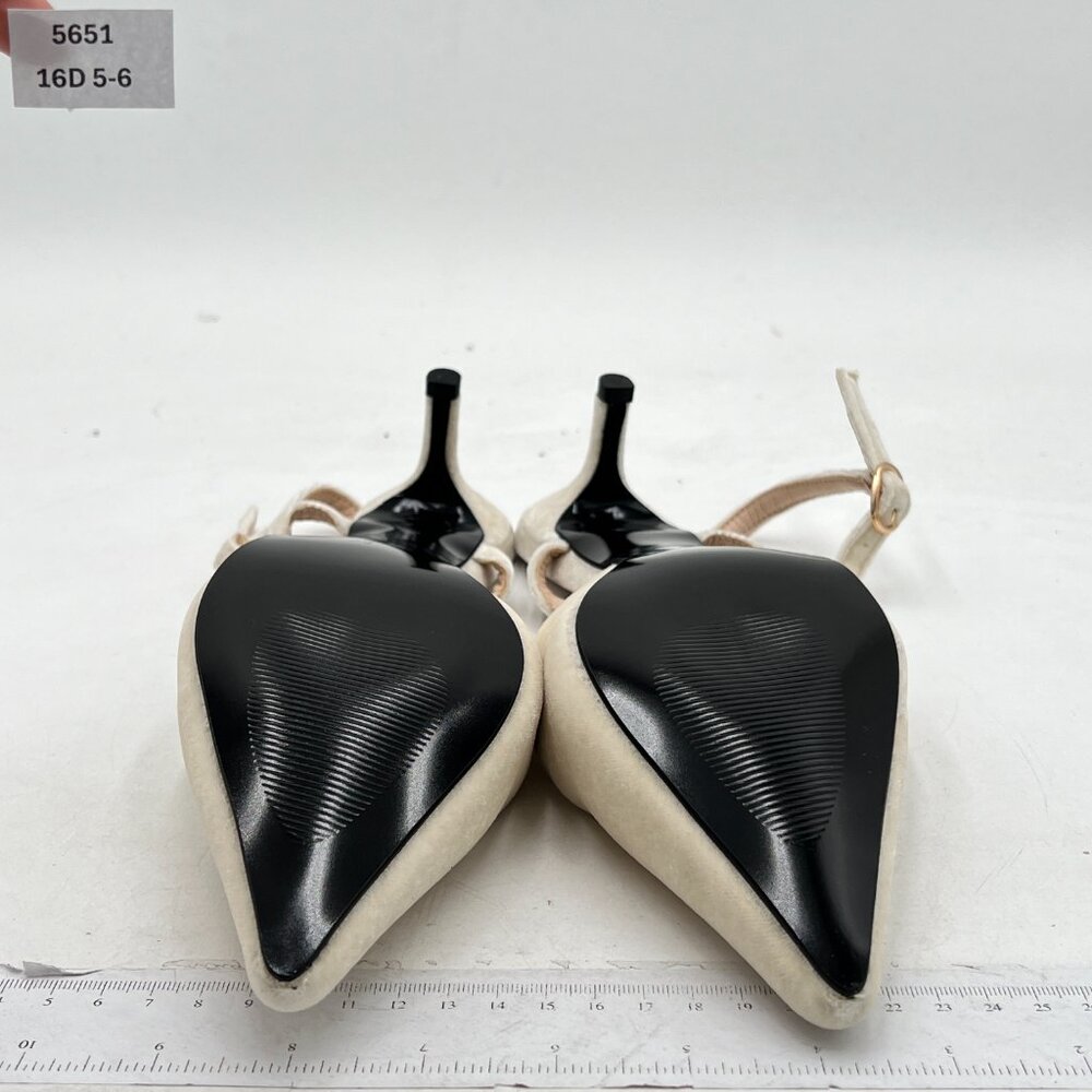 FSJ Cream Heels for Women - Picture 6 of 6